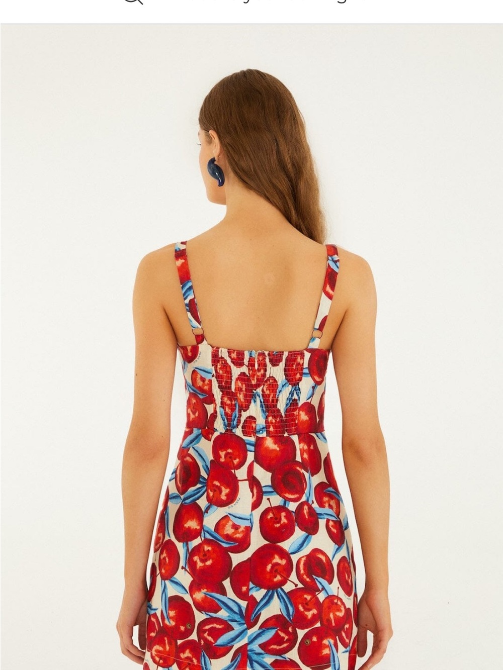 FARM Rio Cherry-Print Square-Neck Mini Dress - Picture 3 of 4